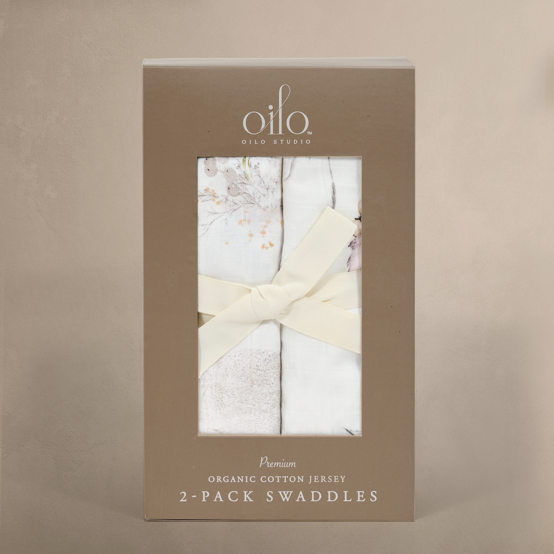 Oilo Cottontail & Llama | Jersey Swaddle Blanket Set