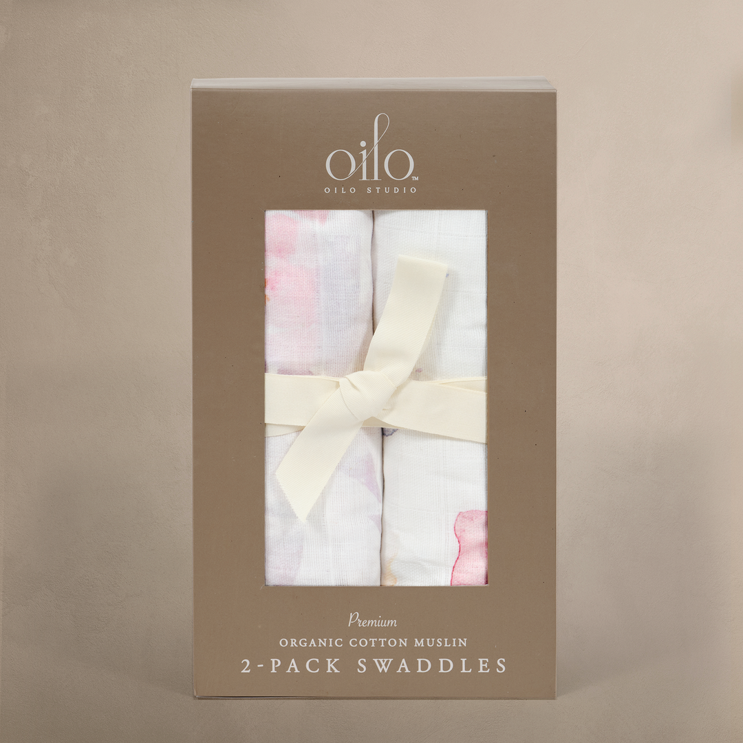 Oilo Butterfly & Prim Floral | Muslin Swaddle Blanket Set