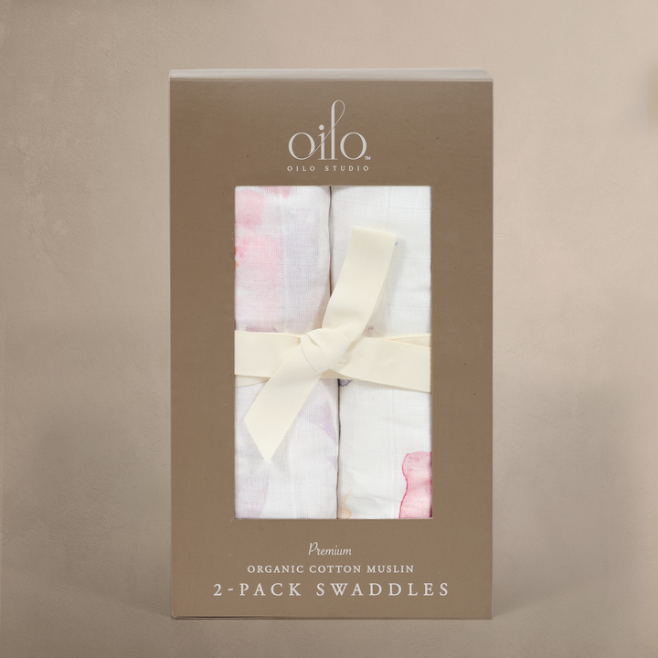 Oilo Butterfly & Prim Floral | Muslin Swaddle Blanket Set