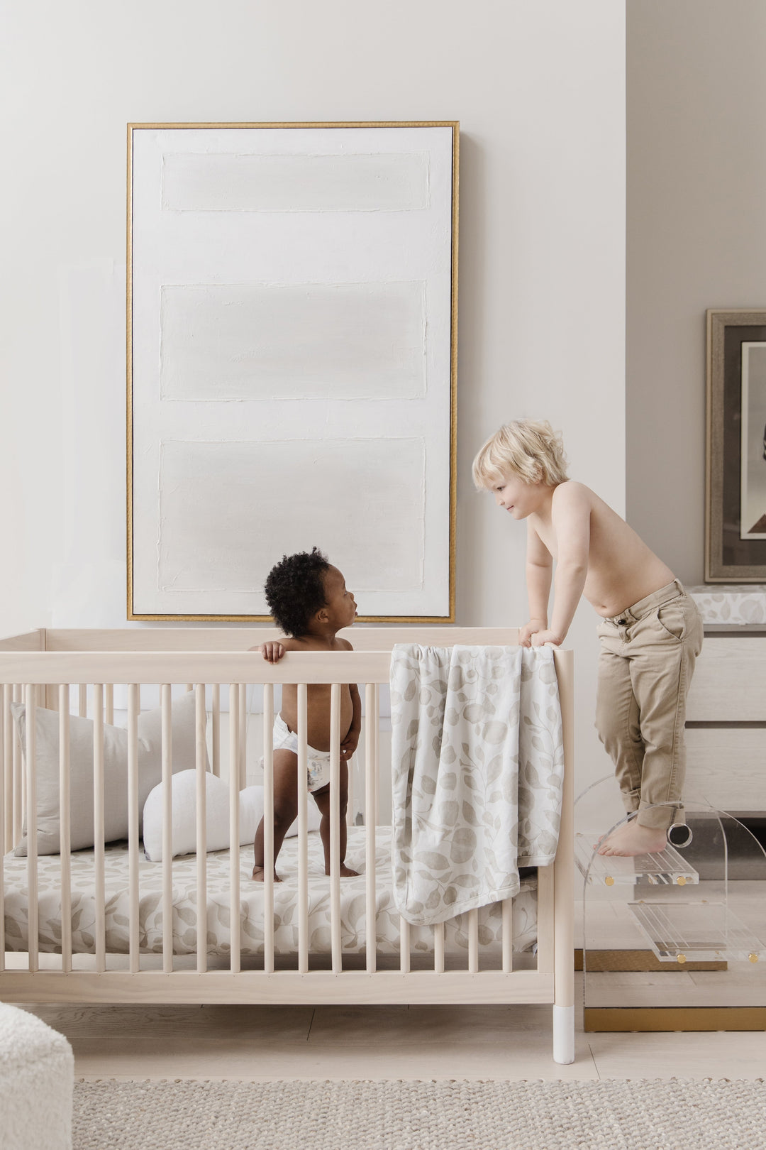 Oilo Misty Mountain & Leaf | Jersey Swaddle Blanket Set