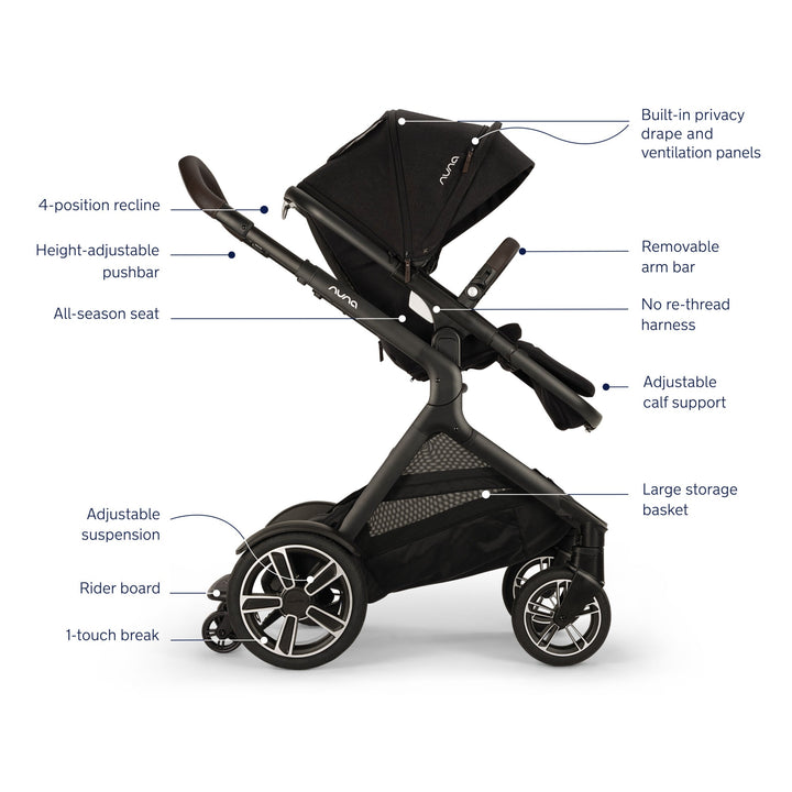 Nuna DEMI Next Stroller + Rider Board