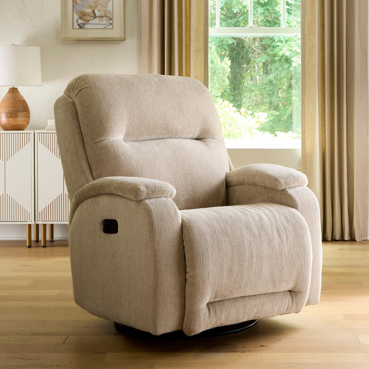 Storytime Maverly Power Cozzia Swivel Glide Recliner with Heat & Massage