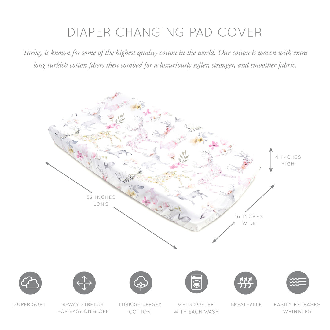Oilo Fawn | Convertible Bassinet Sheet & Changing Pad Cover