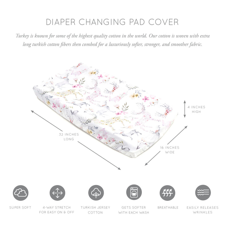 Oilo Fawn | Convertible Bassinet Sheet & Changing Pad Cover
