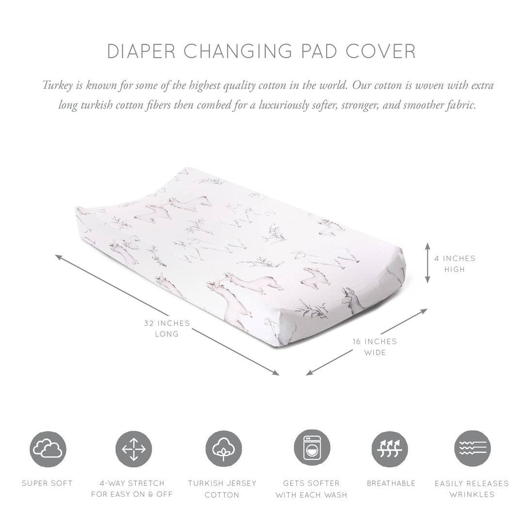 Oilo Llama | Convertible Bassinet Sheet & Changing Pad Cover
