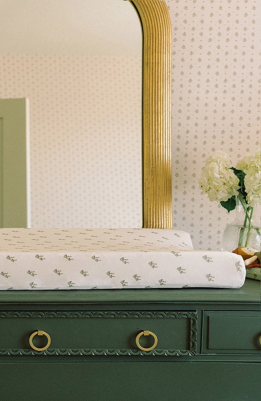 Oilo Mushroom Nursery | Convertible Bassinet Sheet & Changing Pad Cover