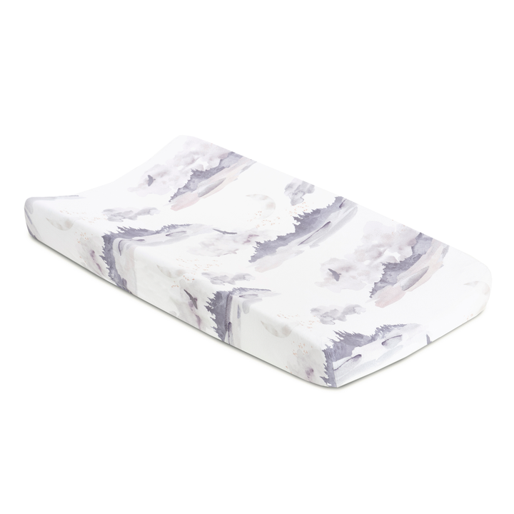 Oilo Misty Mountain | Convertible Bassinet Sheet & Changing Pad Cover