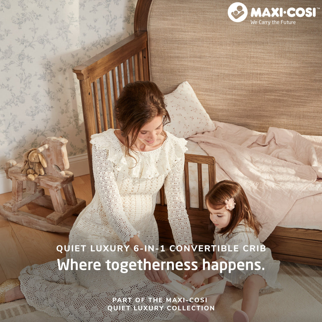Maxi-Cosi Nursery Quiet Luxury 6-in-1 Convertible Crib with Toddler Bed/Daybed Conversion Kit | PRESALE
