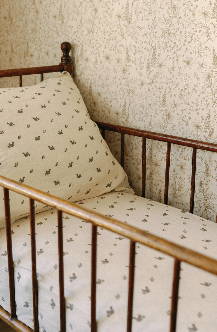 Oilo Squirrel Nursery | Crib Sheet