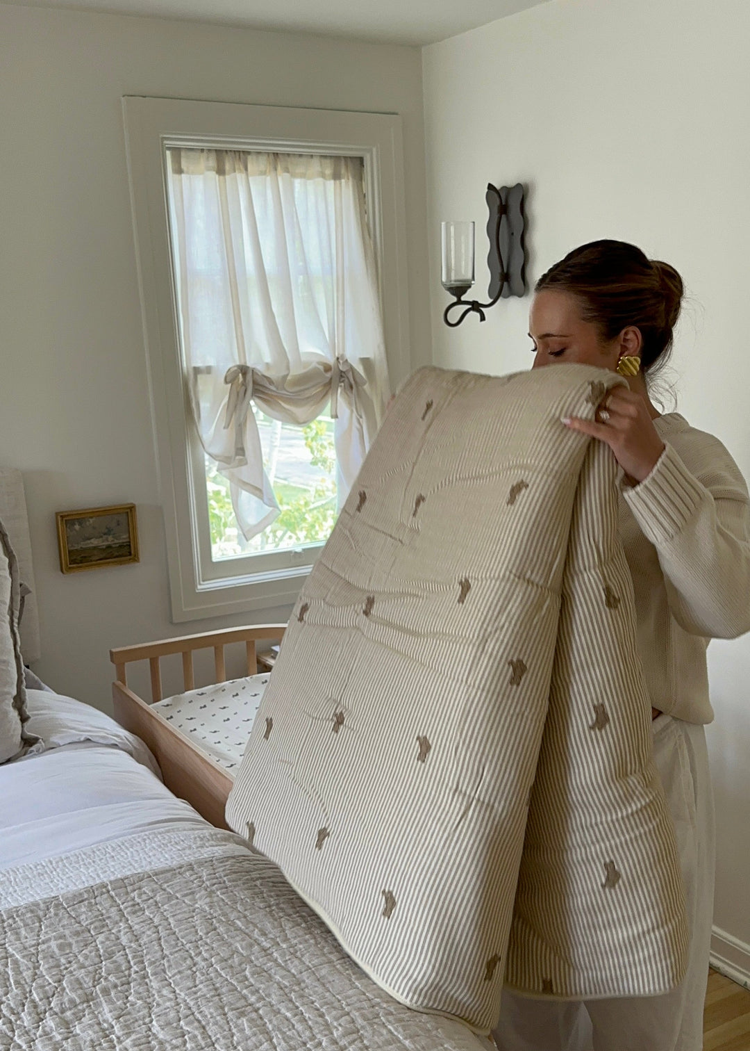 Oilo Bear | Premium Muslin Crib Quilt & Sham Set
