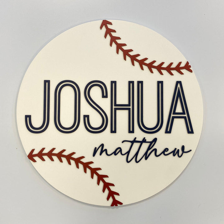 Sugar + Maple Round Sign | Baseball