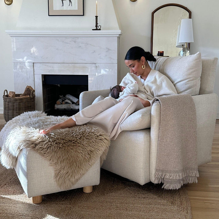 Oilo Ollie: a Chair and a Half | Swivel Nursery Glider with Back Recline Feature