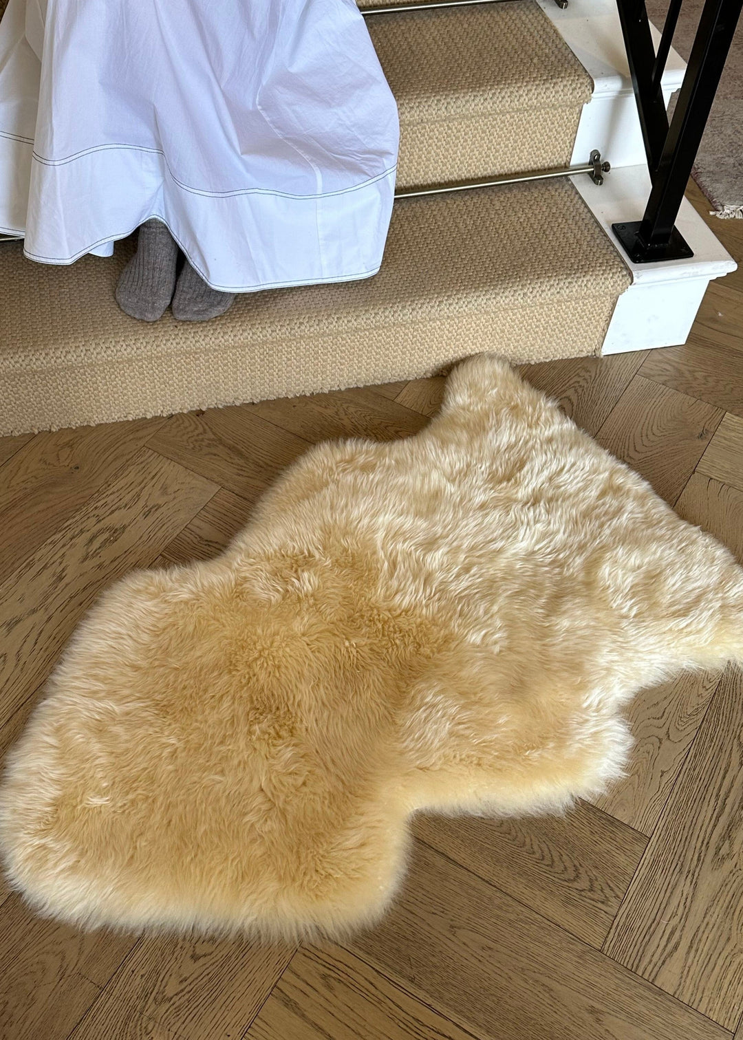 Oilo Real Fur Rug | Highland Hide Cream