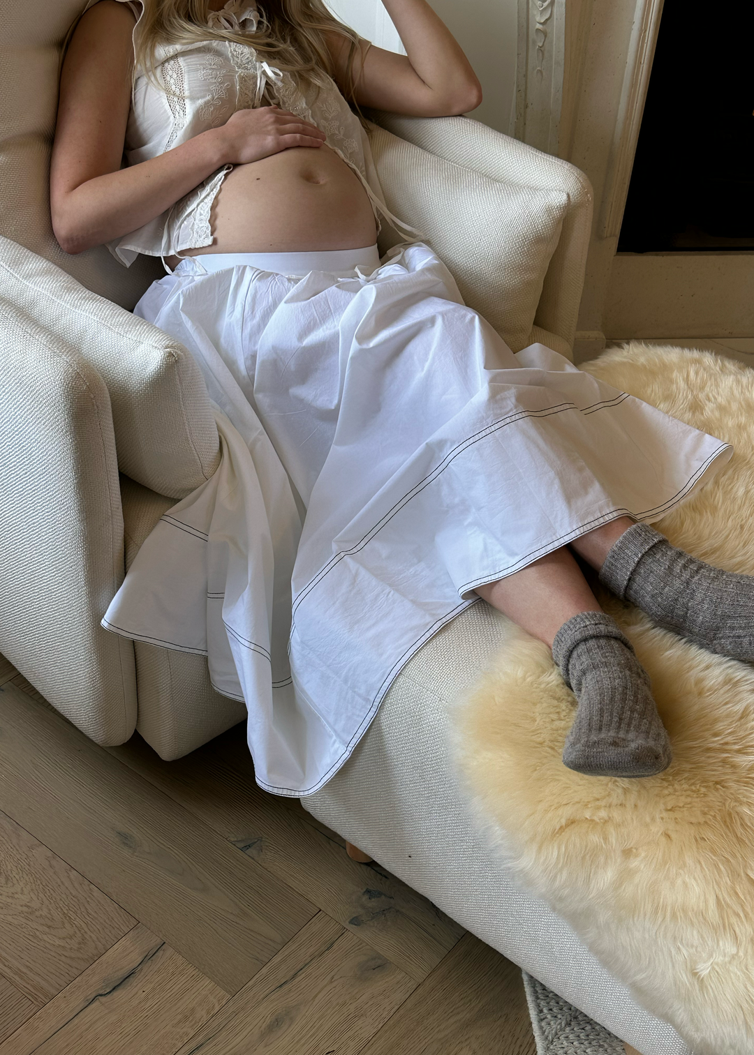 Oilo Real Fur Rug | Highland Hide Cream