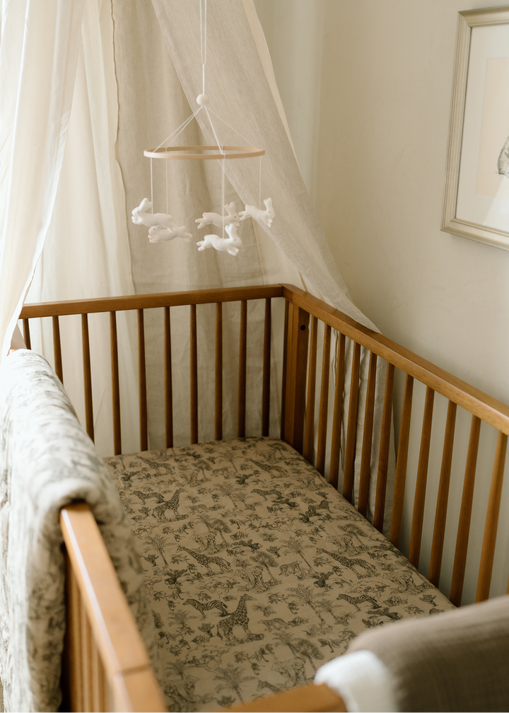 Oilo Vintage Safari Nursery | Crib Sheet