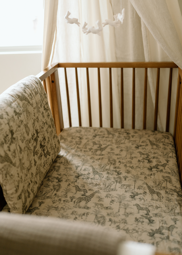 Oilo Vintage Safari Nursery | Crib Sheet