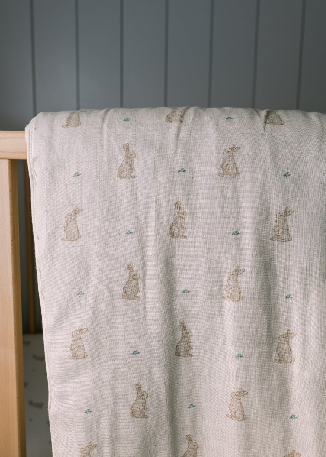 Oilo Bunny | Premium Muslin Crib Quilt & Sham Set