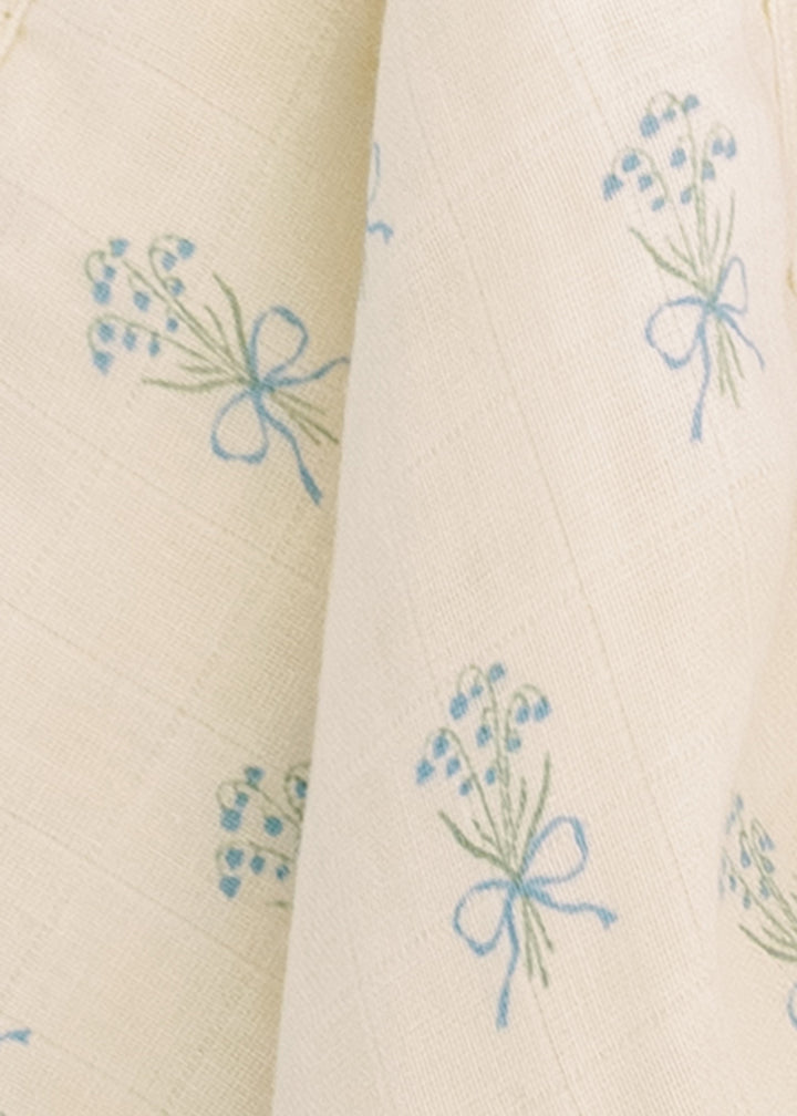 Oilo Bunny & Lily of the Valley | Muslin Swaddle Blanket Set