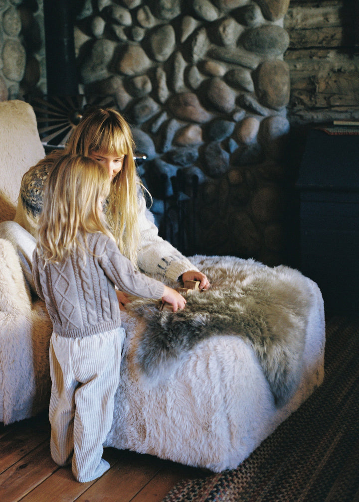 Oilo Real Fur Rug | Highland Hide Driftwood