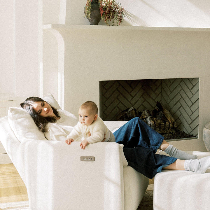 Oilo Ollie: a Chair and a Half | Swivel Nursery Glider with Back Recline Feature
