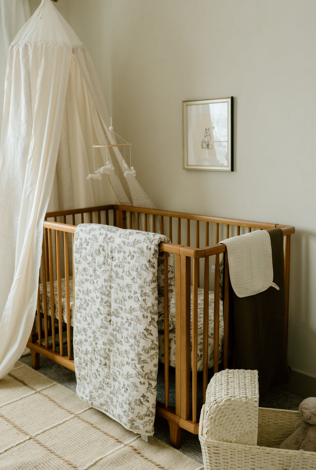 Oilo Vintage Safari & Woodland Nursery | Jersey Swaddle Set