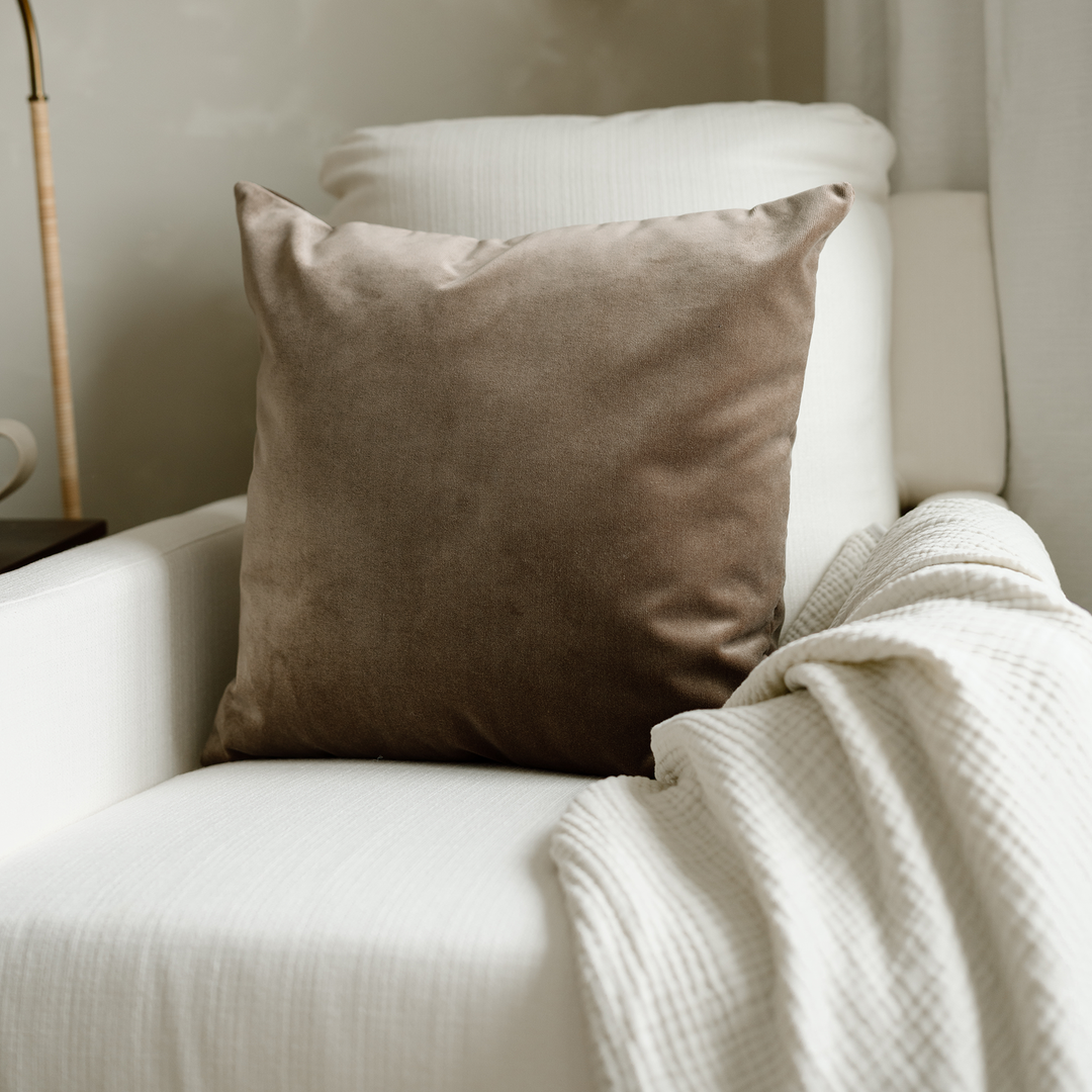 Oilo Faux Mohair 'Mink' Throw Pillow
