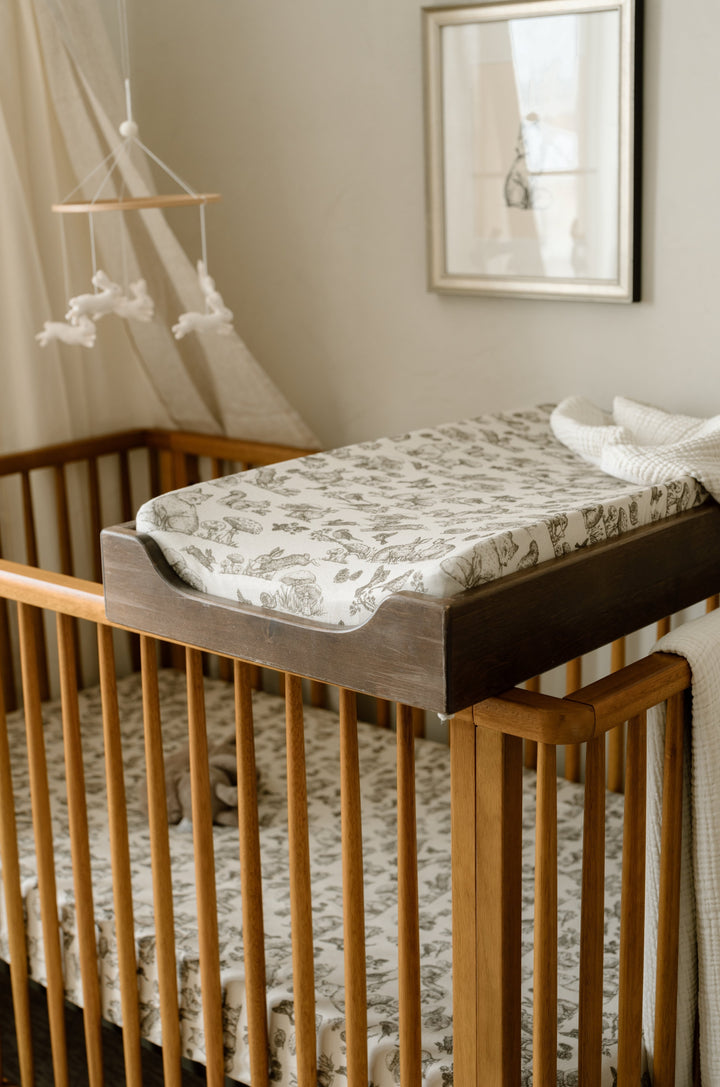 Oilo Woodland Nursery | Convertible Bassinet Sheet & Changing Pad Cover