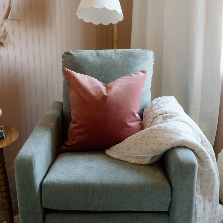Oilo Faux Mohair 'Coral' Throw Pillow