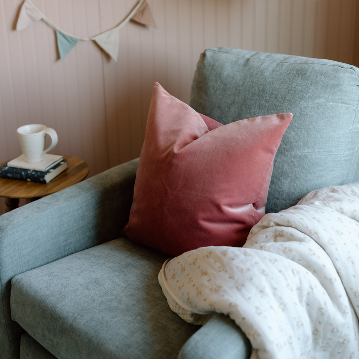 Oilo Faux Mohair 'Coral' Throw Pillow