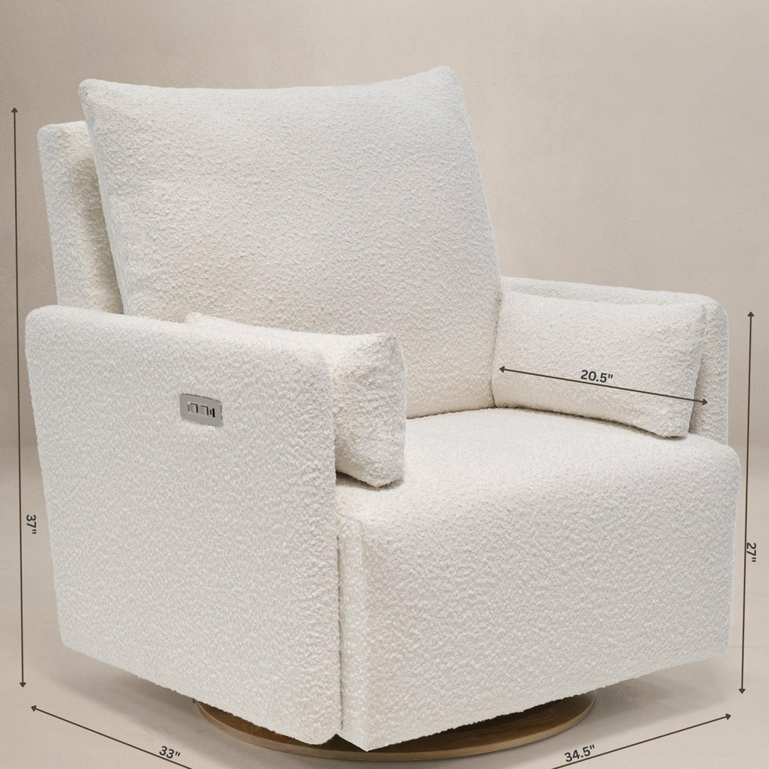 Oilo Ollie: a Chair and a Half | Swivel Nursery Glider with Back Recline Feature