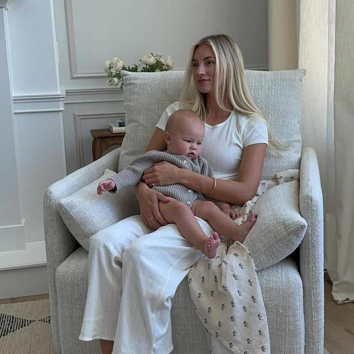 Oilo Ollie: a Chair and a Half | Swivel Nursery Glider with Back Recline Feature