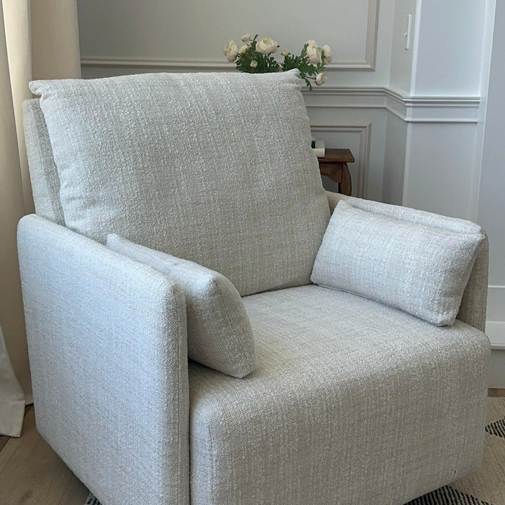 Oilo Ollie: a Chair and a Half | Swivel Nursery Glider with Back Recline Feature
