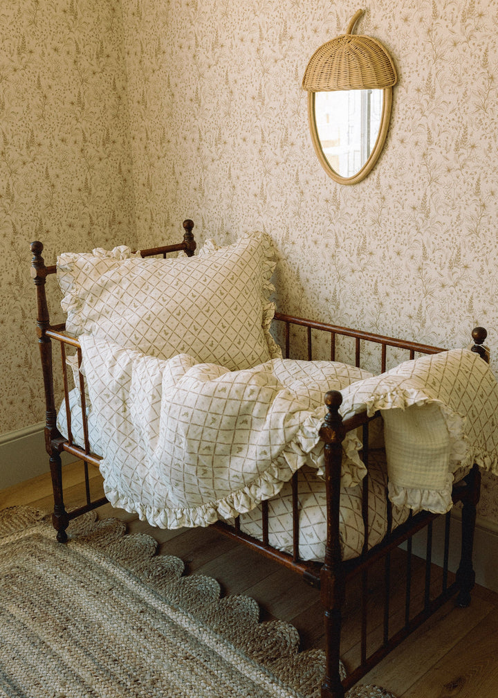 Oilo Butter Yellow Duck | Premium Muslin Crib Quilt & Sham Set