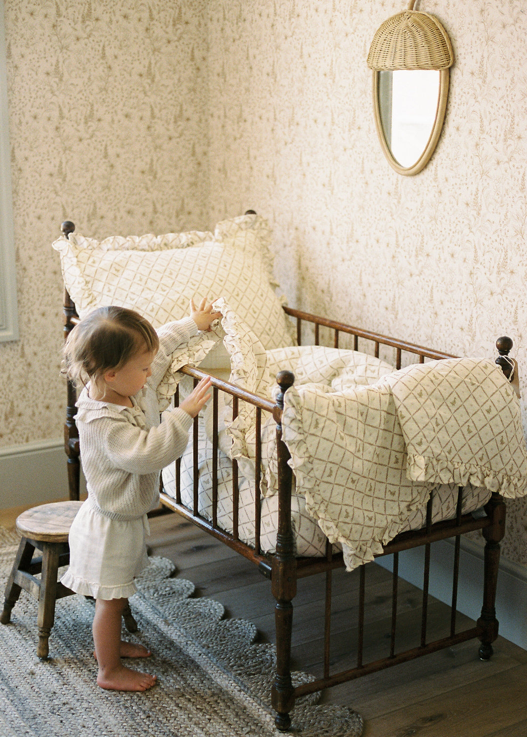 Oilo Butter Yellow Duck | Premium Muslin Crib Quilt & Sham Set