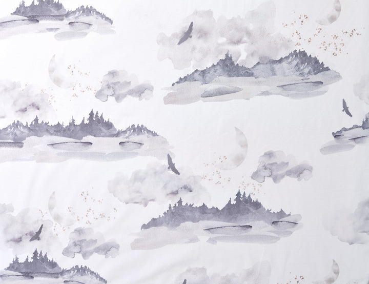 Oilo Misty Mountain & Leaf | Jersey Swaddle Blanket Set