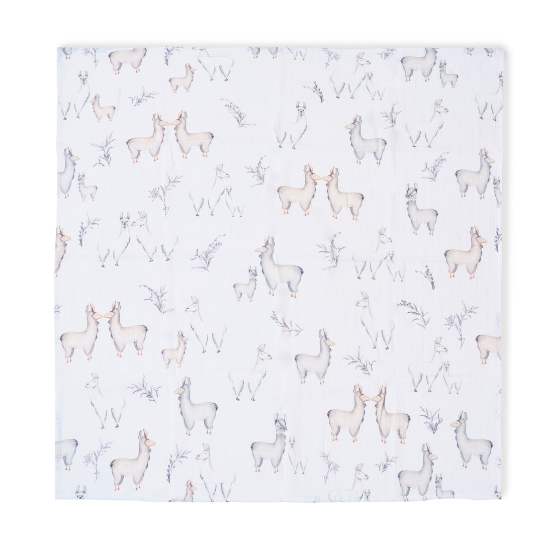 Oilo Cottontail & Llama | Muslin Swaddle Blanket Set