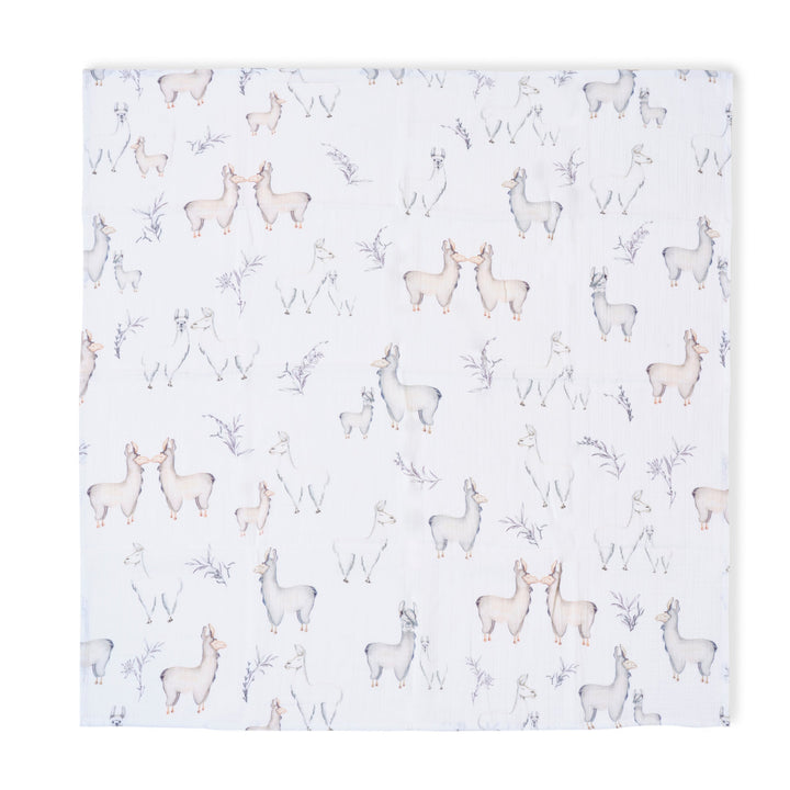 Oilo Cottontail & Llama | Muslin Swaddle Blanket Set