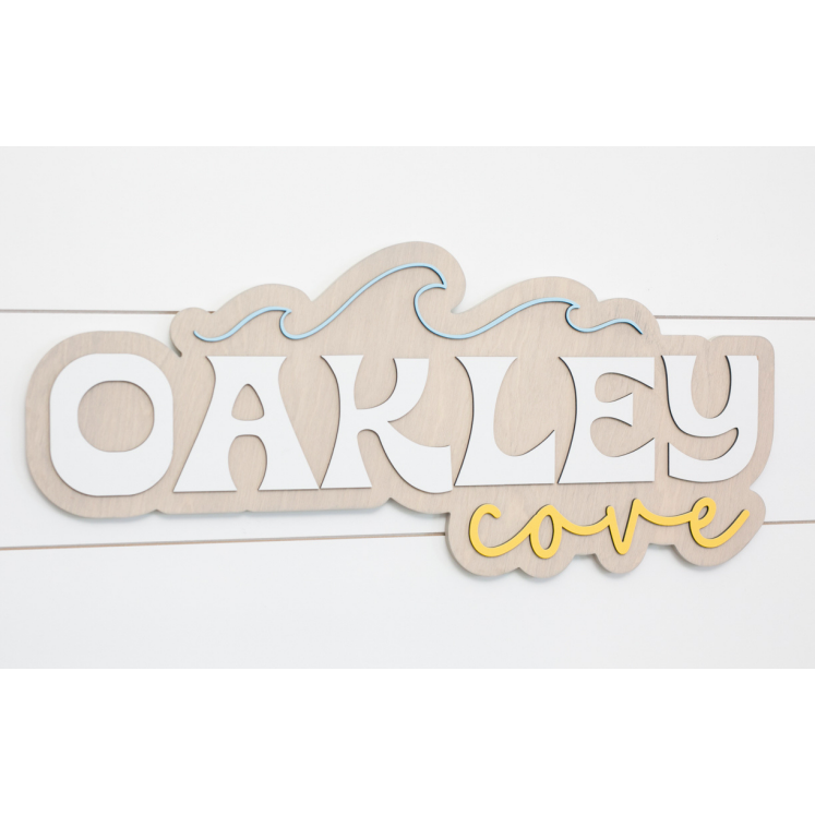 Sugar + Maple Bubble Wood Sign | Wave