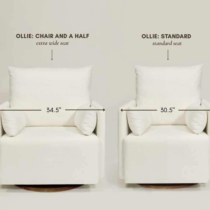 Oilo Ollie: Standard Size | Swivel Nursery Glider with Back Recline Feature