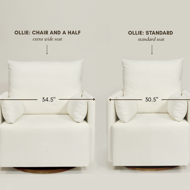Oilo Ollie: a Chair and a Half | Swivel Nursery Glider with Back Recline Feature