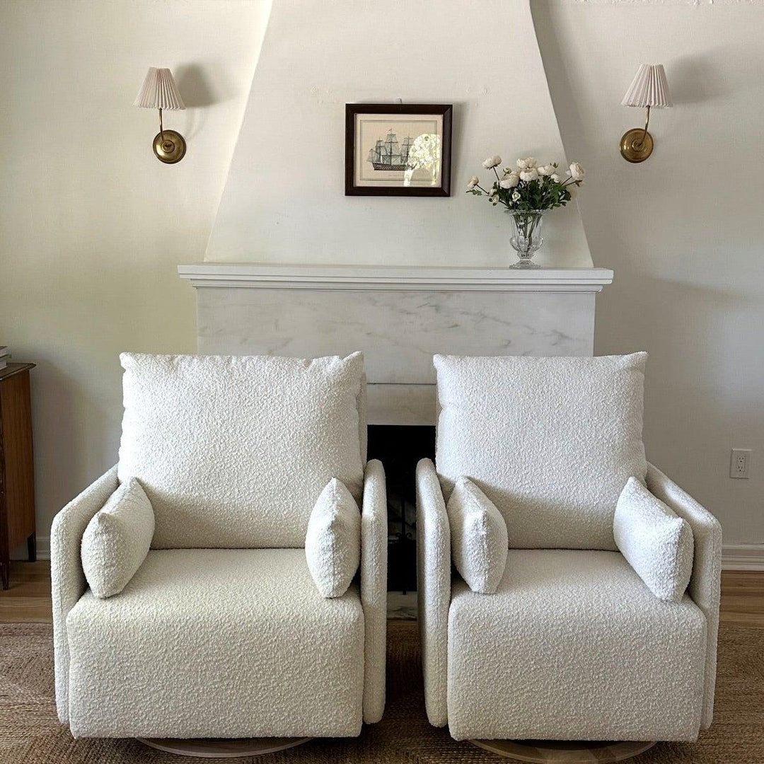 Oilo Ollie: a Chair and a Half | Swivel Nursery Glider with Back Recline Feature