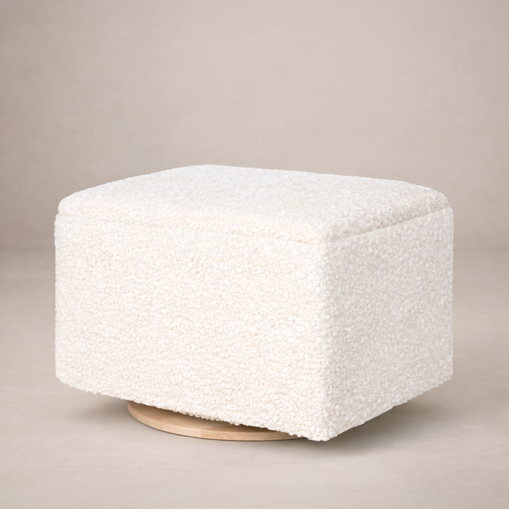 Oilo Small Stationary Rectangle Ottoman With Wood Base