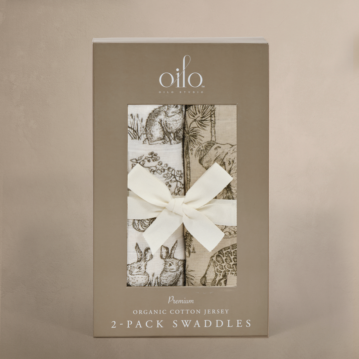 Oilo Vintage Safari & Woodland Nursery | Jersey Swaddle Set