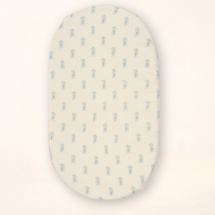 Oilo Lily of the Valley | Convertible Moses Basket Sheet & Extra Small Changing Pad Cover