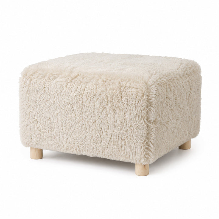 Oilo Ollie Ottoman: a Chair and a Half | Stationary Rectangle Ottoman With Wood Legs