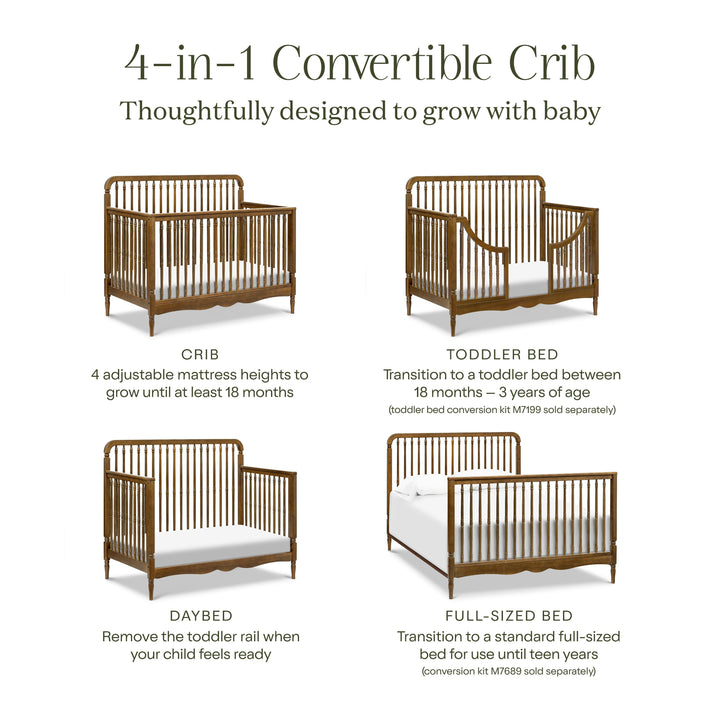 Namesake Liberty 4-in-1 Convertible Spindle Crib