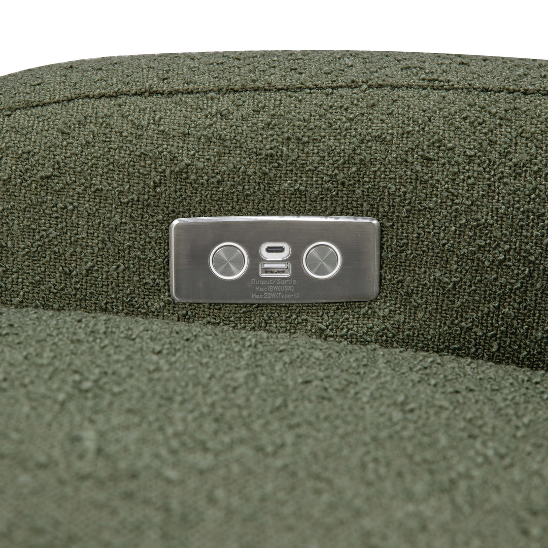 Babyletto Nami Electronic Recliner and Swivel Glider Recliner with USB port