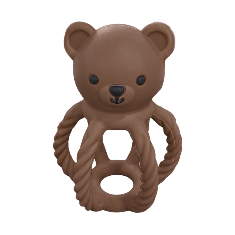 Sugar + Maple Bear Grip Ball Rattle