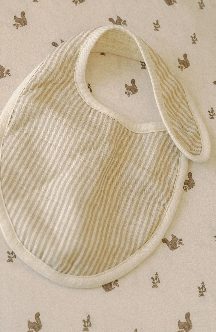 Oilo Bears & Butter Yellow Ducks | Premium Muslin Bib 2-Pack