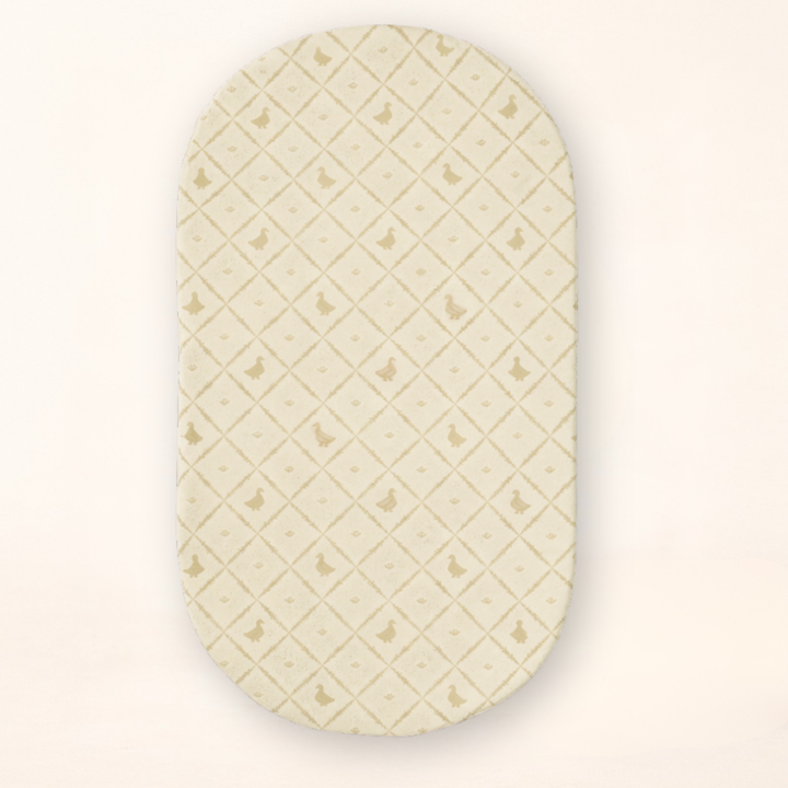 Oilo Butter Yellow Duck | Convertible Moses Basket Sheet & Extra Small Changing Pad Cover